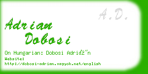 adrian dobosi business card